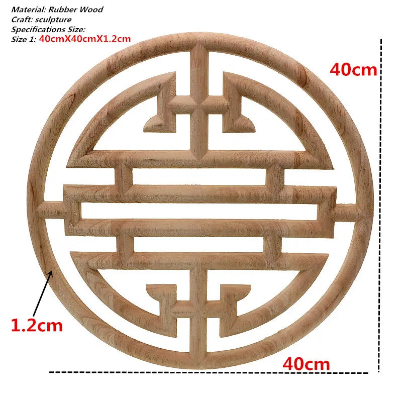 VZLX Floral Wood Carved Decal Corner Appliques Frame Wall Doors Furniture Woodcarving Decorative Wooden Figurines Crafts