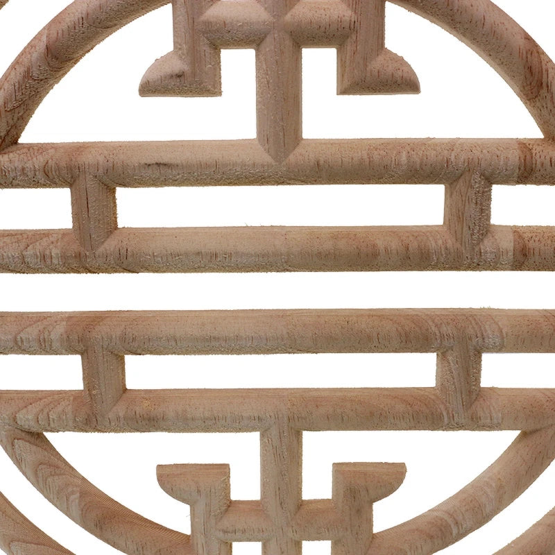 VZLX Floral Wood Carved Decal Corner Appliques Frame Wall Doors Furniture Woodcarving Decorative Wooden Figurines Crafts