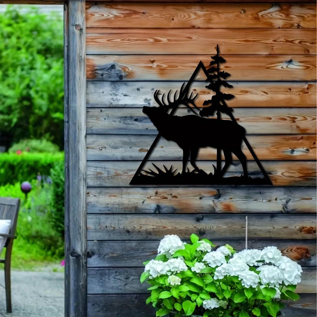 Metal Deer Art Wall Decor, Forest Deer Metal Wall Decor, Metal Forest Deer Sign Forest Deer Sign Wall decor metal wall hanging