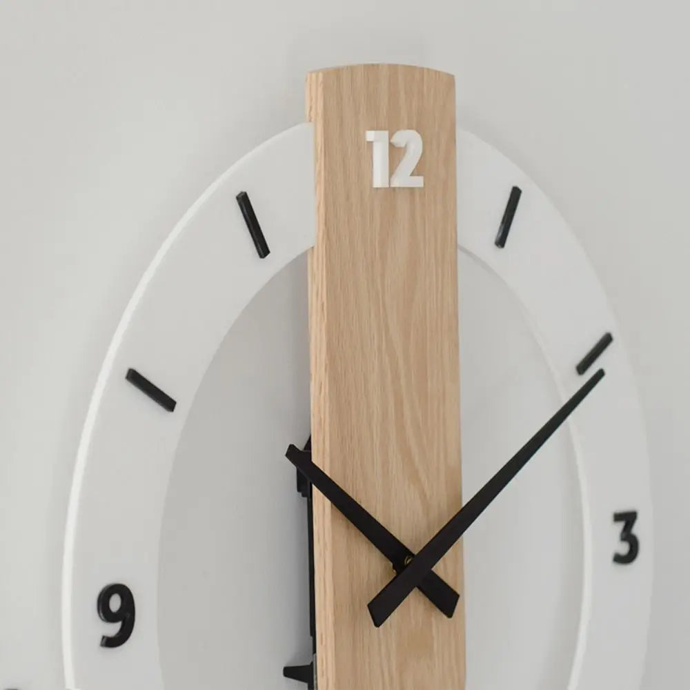 Living Room Decoration Wall Clock Wall Decoration Items Silent Digital Wall Clock Personalized Solid Wood Decorative Wall Clock