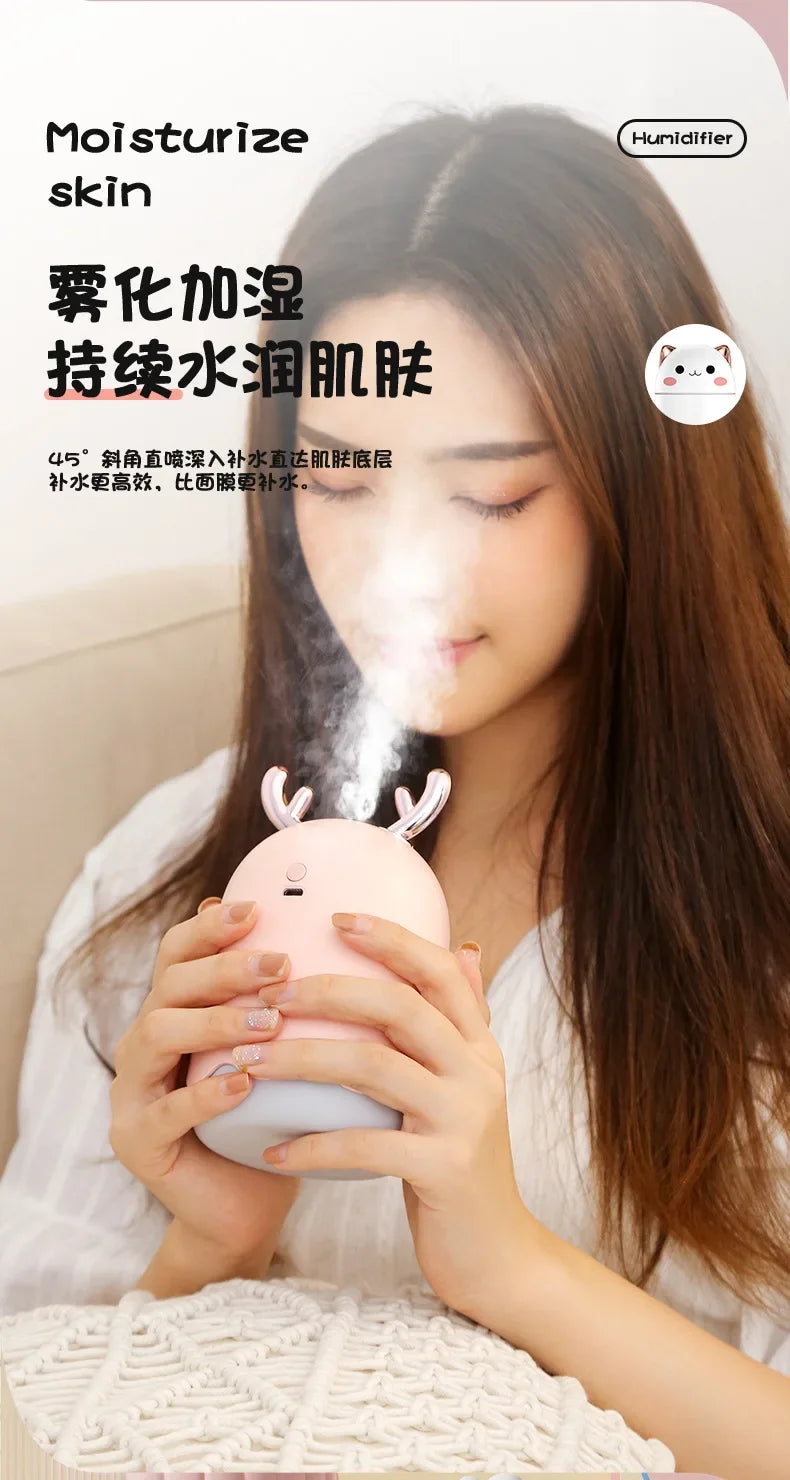 250ML Cute Air Humidifier Mini Aromatherapy Humidifiers Diffusers Essential Oil Diffuser Home Car Air Purifier Humificador