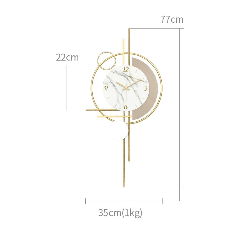 Unique Fancy Wall Clock Chic Aesthetic Interior Design Wall Clock Luxury Modern Reloj De Pared Para Salon Home Decoration