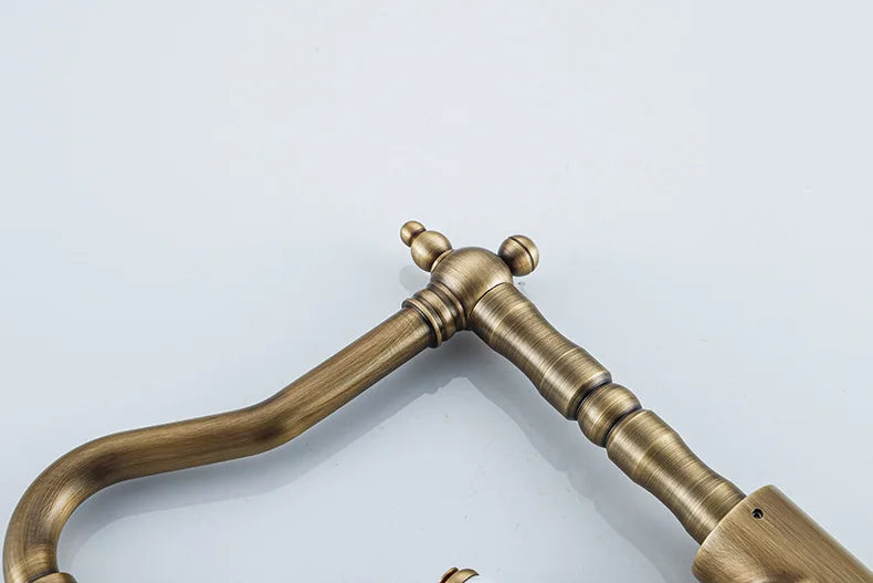 Brass Kitchen Faucet Ceramic Handle Deck Mount Bathroom Basin Faucet 360 Rotate Mixer Taps Hot Cold Water Faucet Crane
