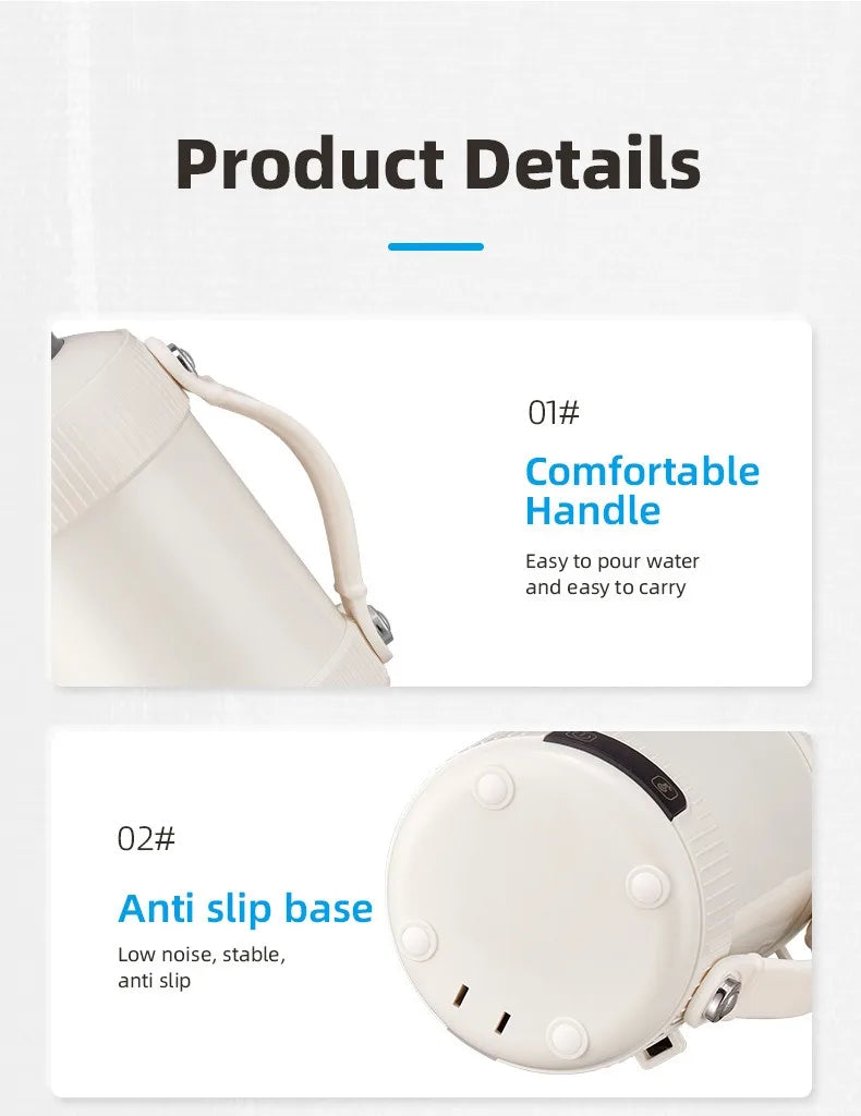 1.2L Electric Kettle Portable Kettle 316 Stainless Steel Kettle Reservation Insulation Kettle Automatic Power Off Adjust Tempera