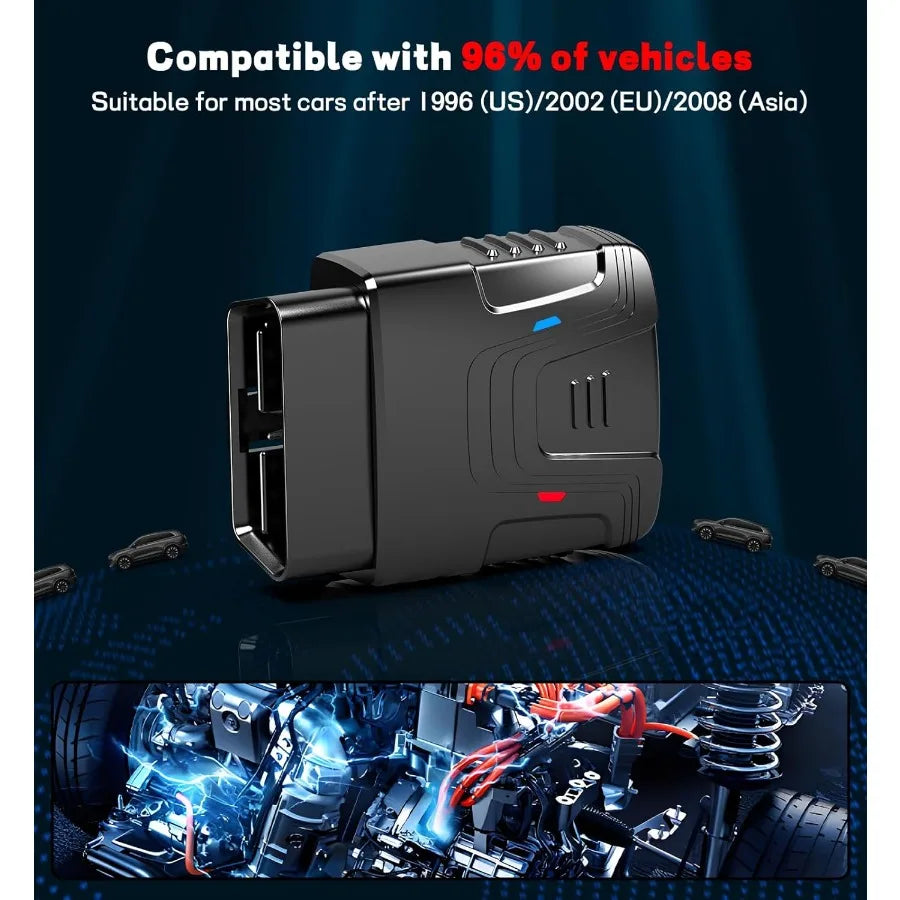 Bluetooth OBD2 Scanner for Cars Wireless OBD2 Scan Tools Code Reader for iPhone Android Wireless Auto Diagnostic Tool to Read a
