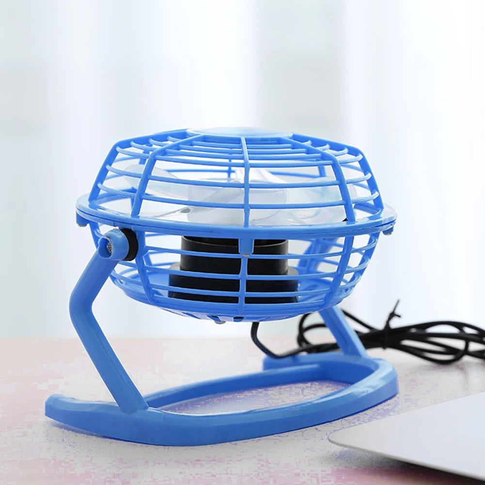 4 Inch Small Desktop Plastic Fan Mini Silent USB Rechargeable Adjustable Portable for Student Dormitory Office Fan Cooling Fan