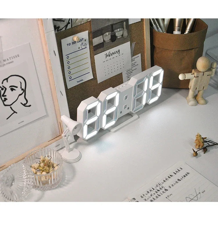 Digital Wall Clock Desk Watches Electronic Alarm Modern Home Decoration for Bedroom Decor Interior Led Table Clocks Living Room