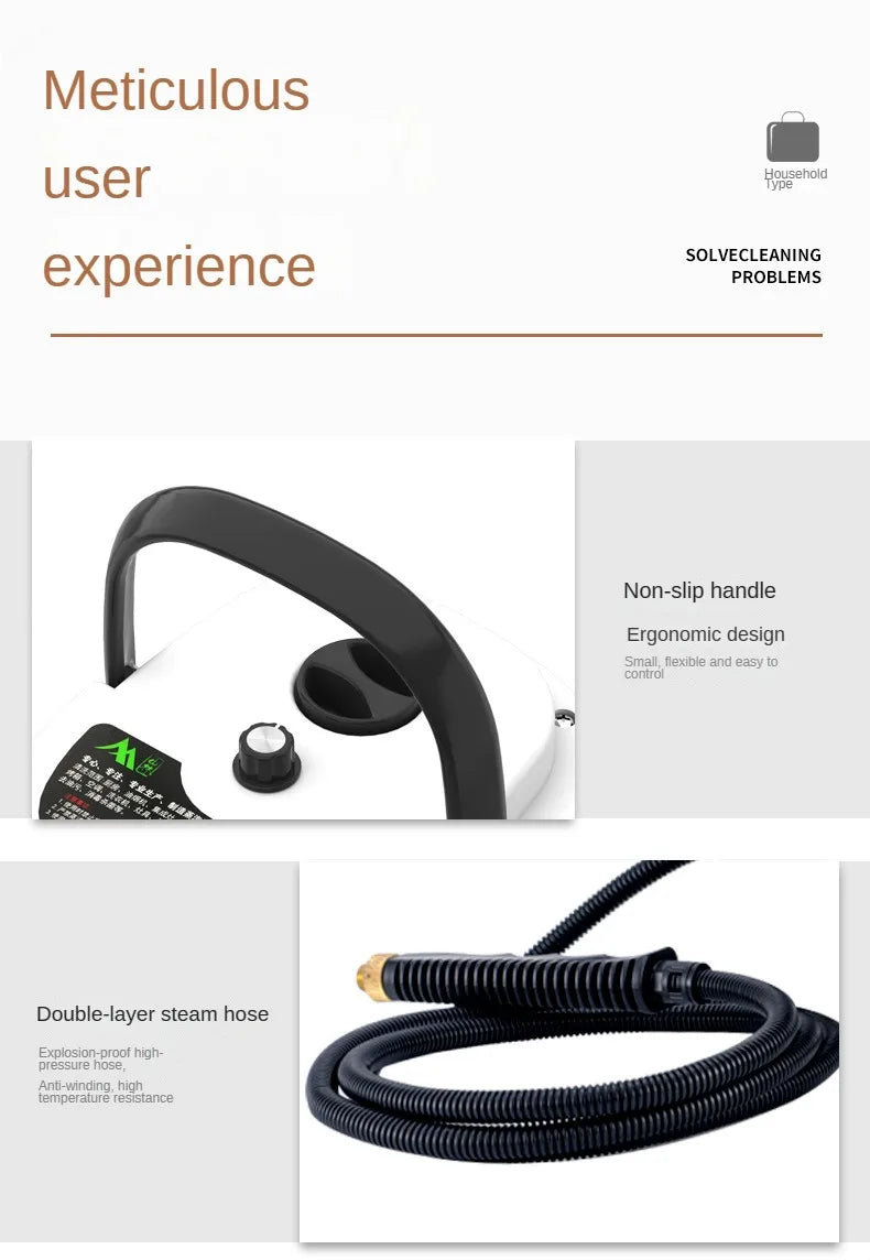 Steam Cleaner High Temperature Pressurized Handheld Steam Cleaning Machine for Kitchen Furniture Bathroom Car