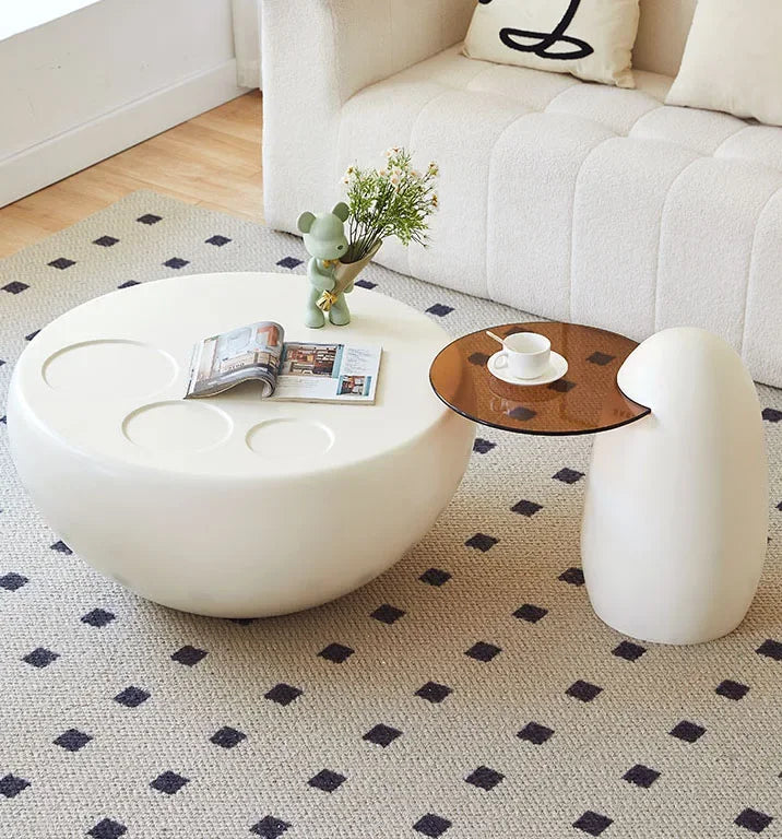 Living Room Unique Coffee Tables Cute Elegant White Classic Coffee Tables Round Nordic Muebles Para El Hogar Home Furniture