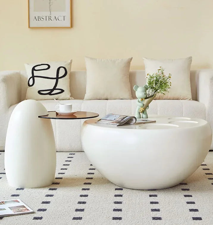 Living Room Unique Coffee Tables Cute Elegant White Classic Coffee Tables Round Nordic Muebles Para El Hogar Home Furniture