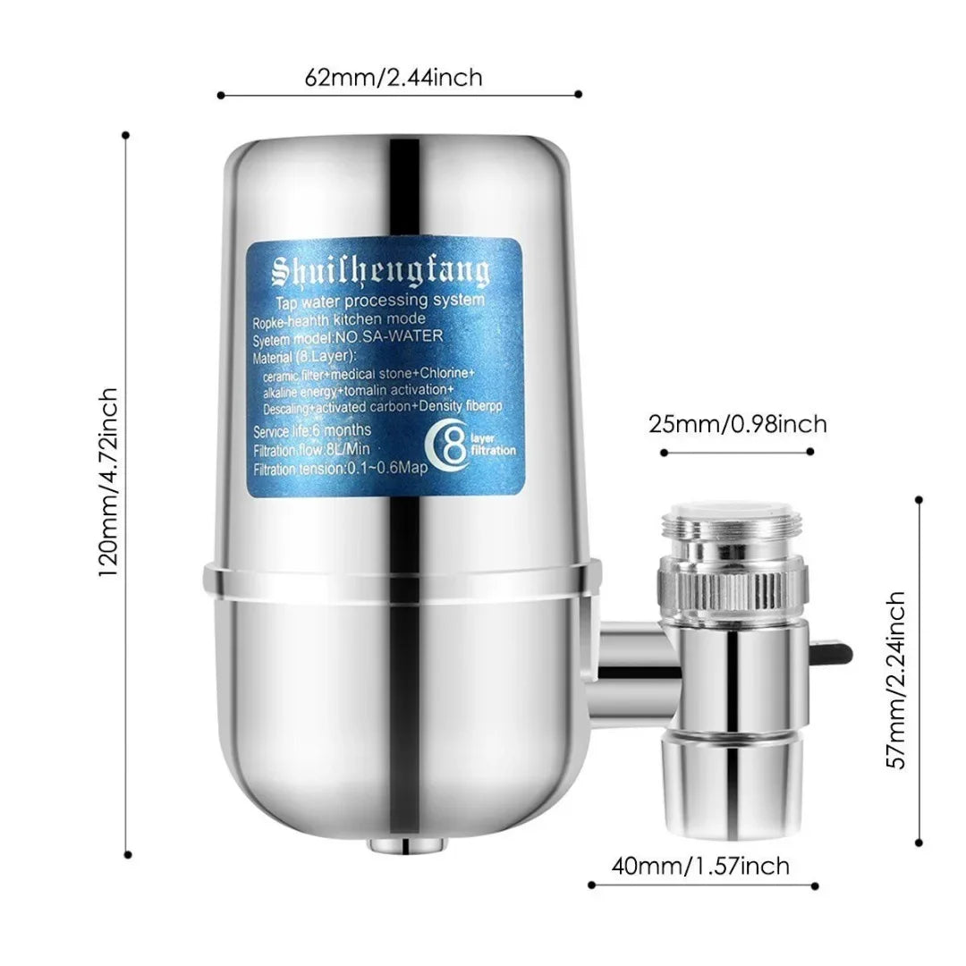 Water Filter Faucet Mount Water Filtration System Household Kitchen Water Purifier Tap Water Filter Reduce Chlorine