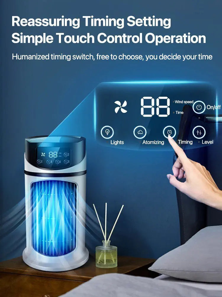 Home Dormitory Air Conditioner Fan Desktop Timer Electric Fan Portablehumidification Electric Fan Table Fan Air Cooler