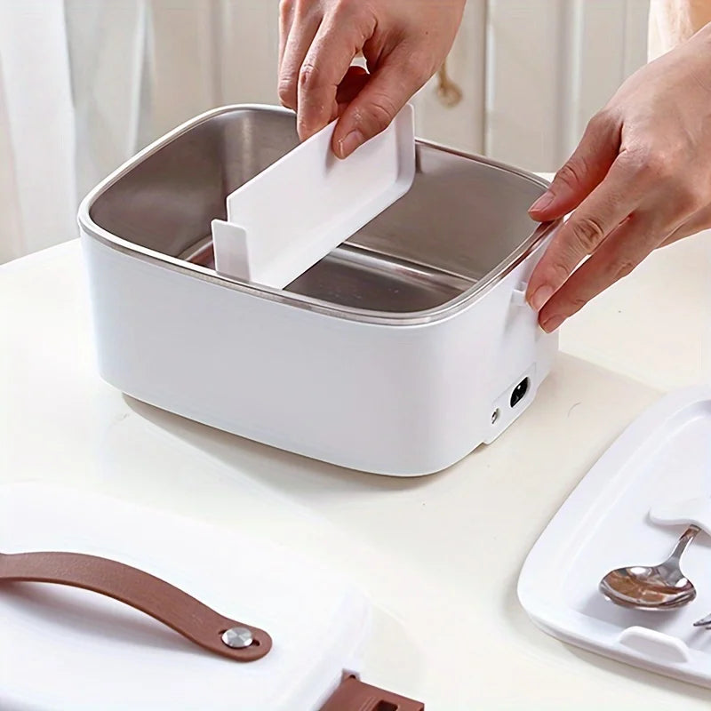 1.8L Electric Lunchbox Food Heater Car And Home Use Portable Lunch Heater Stainless Steel Portable Food Warmer,