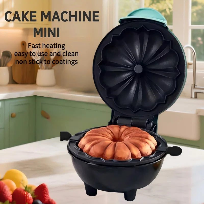 Portable Mini Cake Machine Heating Block Easy to Clean Breakfast Machine Suitable for Kitchen and Home