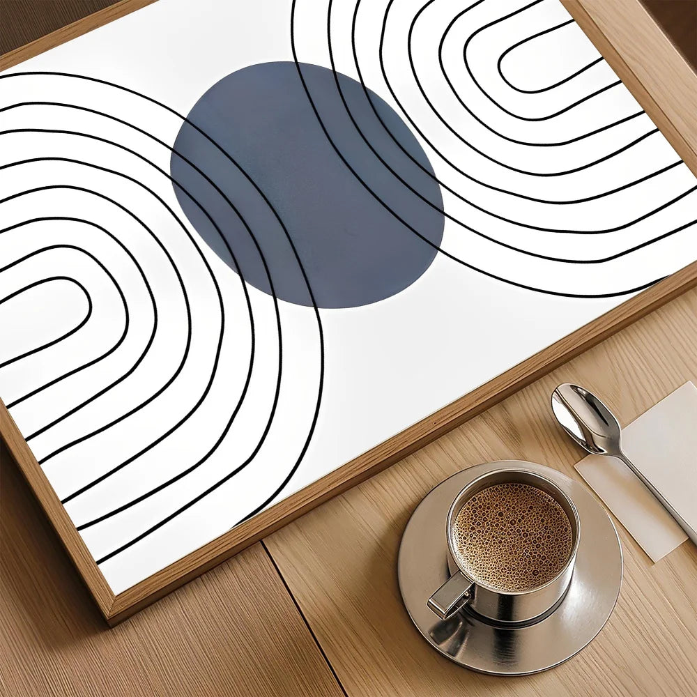 Abstract Bohemian Art Poster Self-adhesive Art Waterproof Paper Sticker Coffee House Bar Room Wall Decor