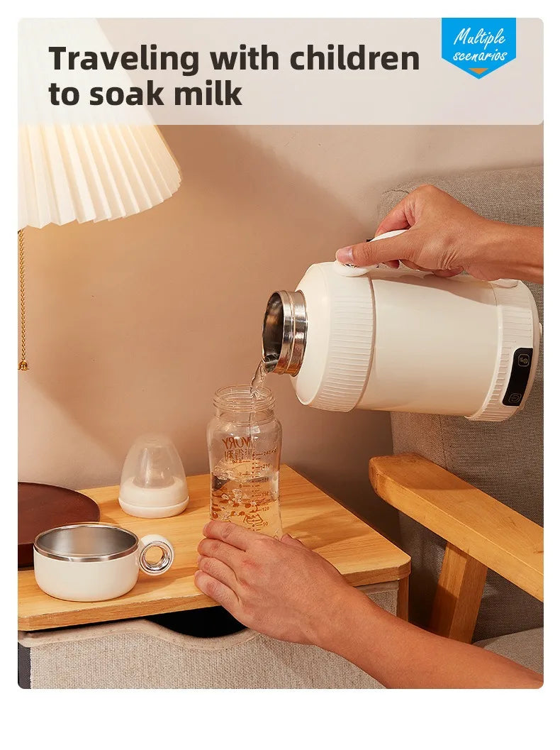 1.2L Electric Kettle Portable Kettle 316 Stainless Steel Kettle Reservation Insulation Kettle Automatic Power Off Adjust Tempera