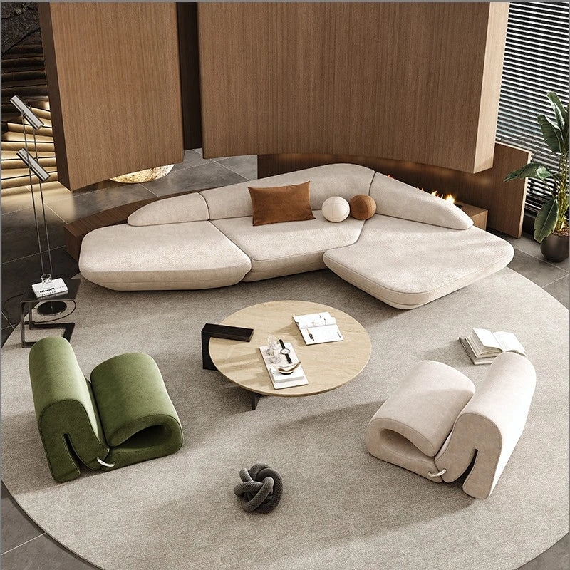 Aesthetics Curved Luxury Sofa Leisure Reception Corner Cute Sofa Office Negotiation Designer Art Muebles Entrance Hall Furniture