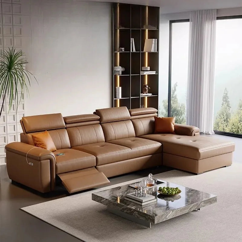 Large Brown Living Room Sofa Back Support Design Recliner Lounges Living Room Sofas Luxury Nordic Divano Adhd Home Furniture