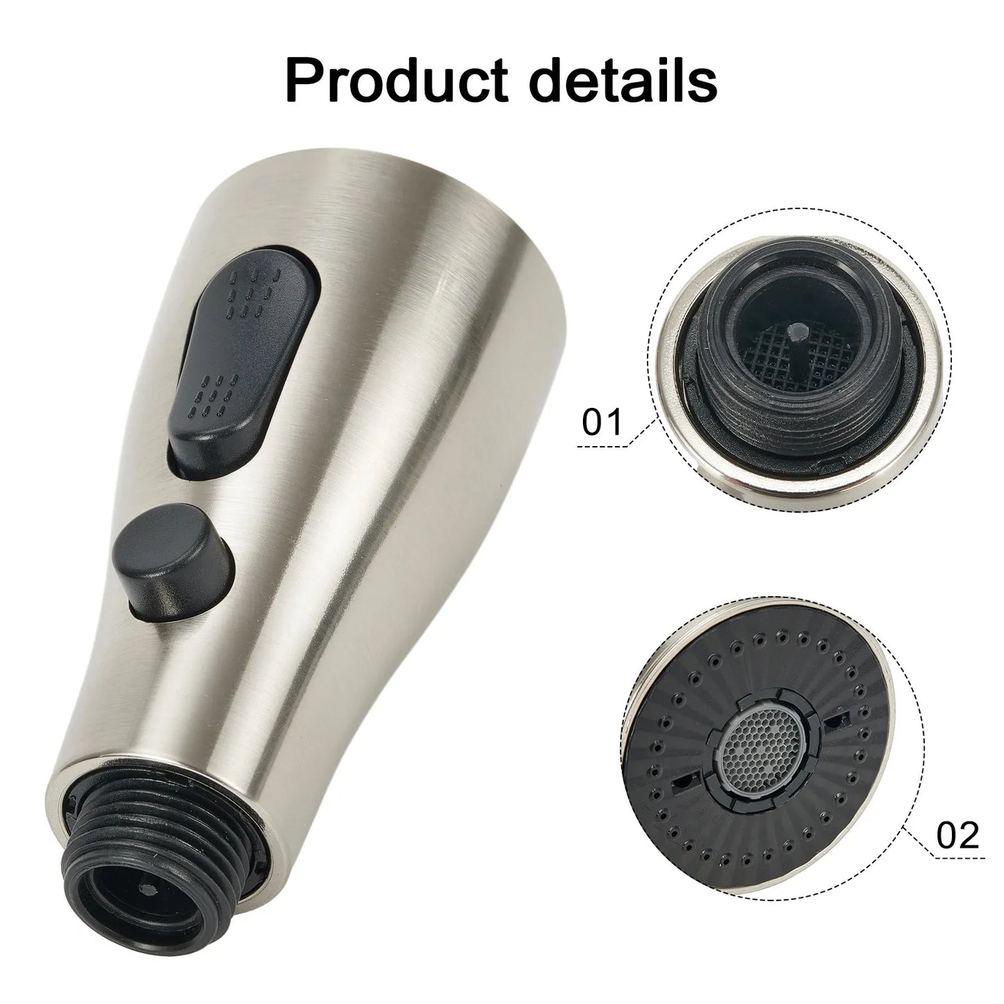 Kitchen Pull Out Faucet Nozzle Water Saving Bathroom Basin Sink Water Faucet Filter Universal Connection