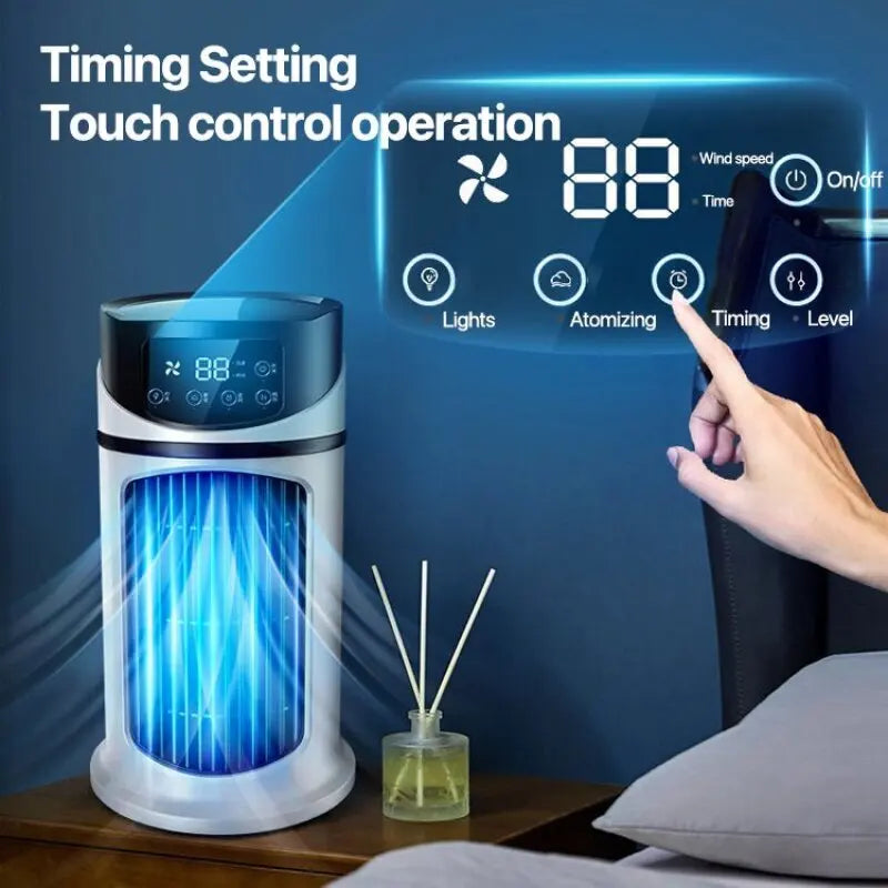 Home Dormitory Air Conditioner Fan Desktop Timer Electric Fan Portablehumidification Electric Fan Table Fan Air Cooler