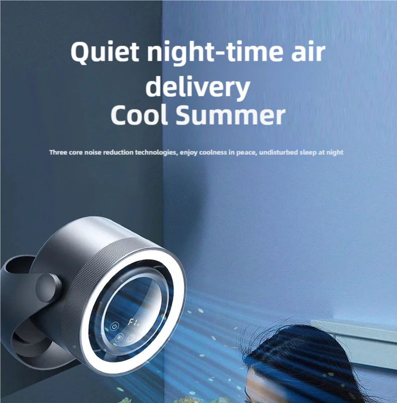 New Remote Control Smart Appliances 5000mAH touch screen remote control desktop high speed circulation fan style bladeless fan