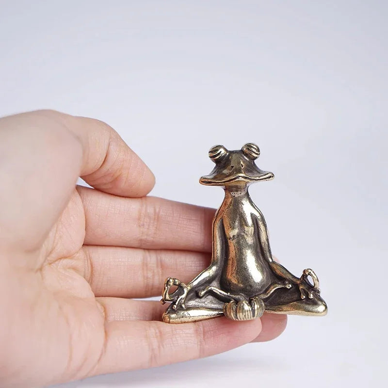 2 in 1 Backflow Incense Burner Metal Alloy Frog with Plate for White Sage Incense Sticks Holder Zen Home Decor Ashtray