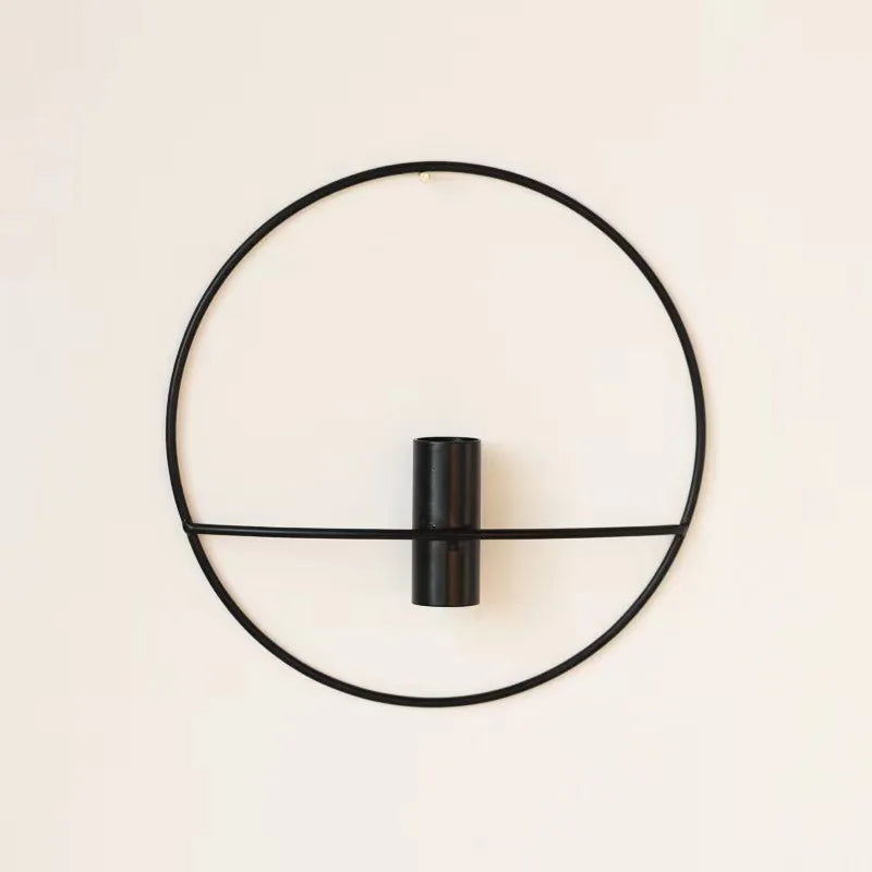 Wall Decoration Flower Vase Rack Iron Wall Hanging Creative Nordic Style Aesthetic Room Decor Living Room Decoration Gifts