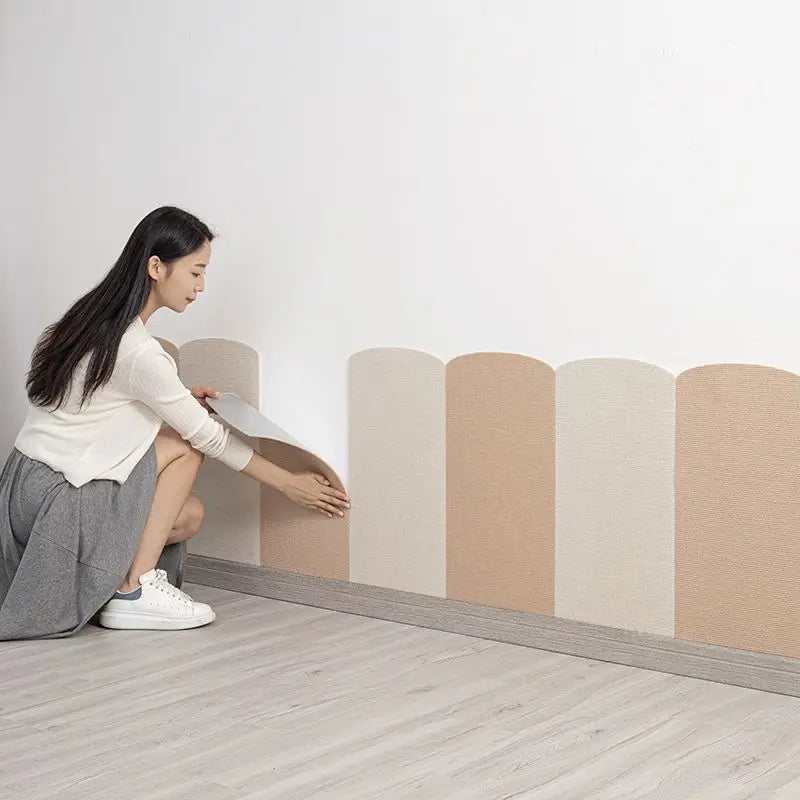 New Quality Thickened Felt Wallpaper Anti Collision Soft Package Wall Surround Stickers Tatami Bedroom Decorative Puzzle 60x30CM