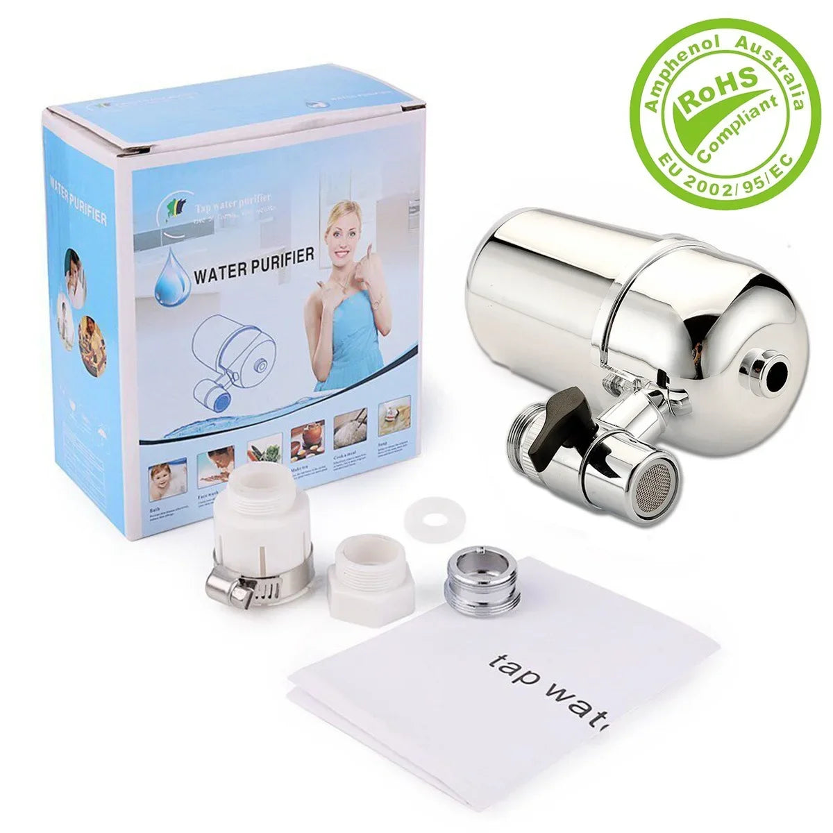 Water Filter Faucet Mount Water Filtration System Household Kitchen Water Purifier Tap Water Filter Reduce Chlorine