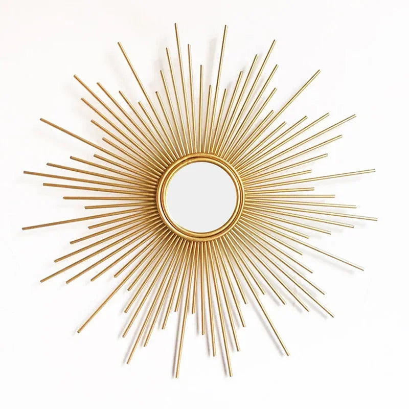 European Decorative Mirror Metal Wall Decorations Gold Sunglasses Creative Living Room Background Wall Decoration Home Decor