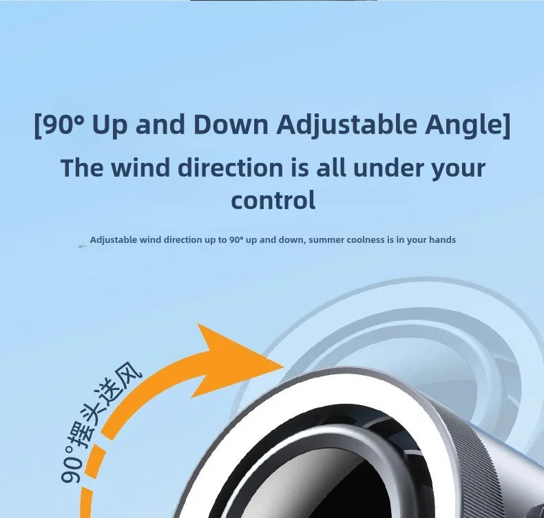 New Remote Control Smart Appliances 5000mAH touch screen remote control desktop high speed circulation fan style bladeless fan