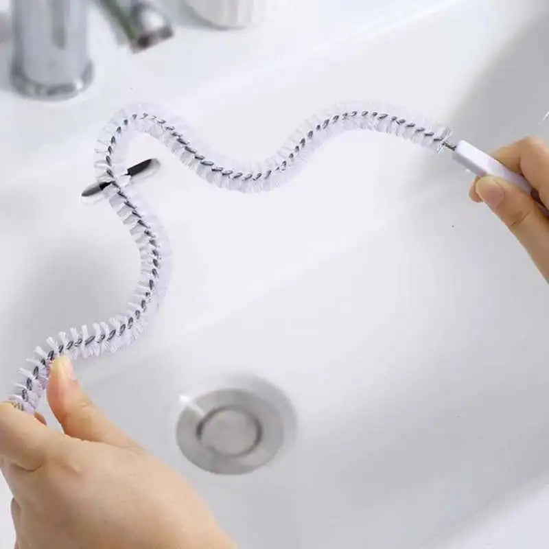 Sink Drain Cleaning Brush Drain Clog Remover Bendable Sink Overflow Sewer Drain Brush For Bathroom Kitchen Clog Remover Tool