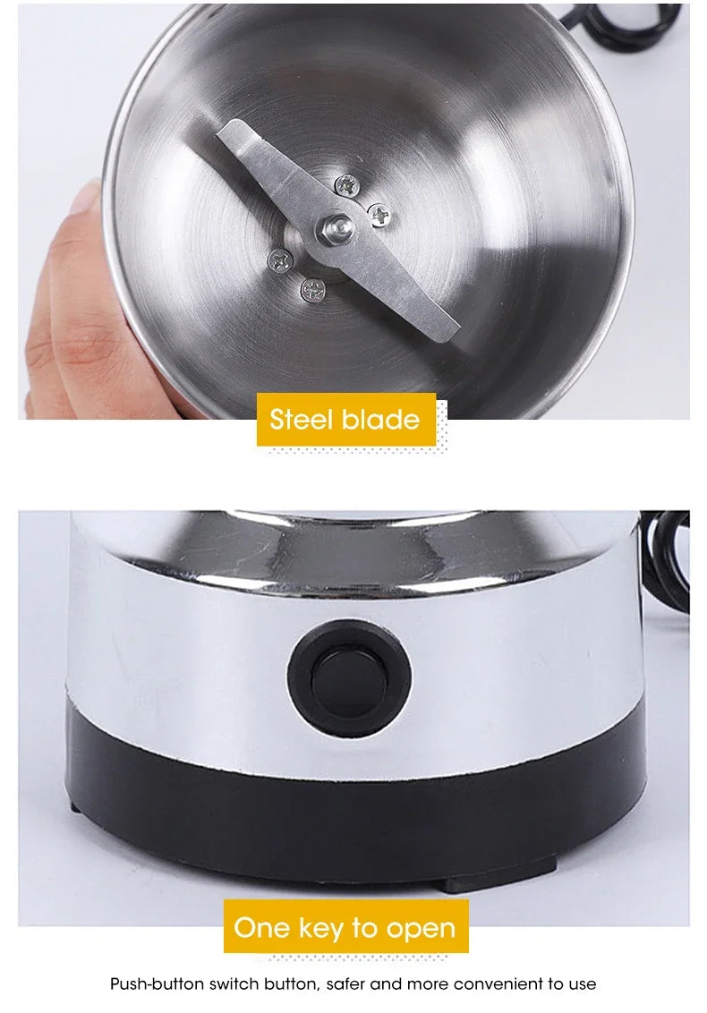 Mini Electric Grinder Household 300ml Ultrafine Baby Food Pulverizer Coffee Grinder Spice Pepper Grinder Grain Mill 4 Blades