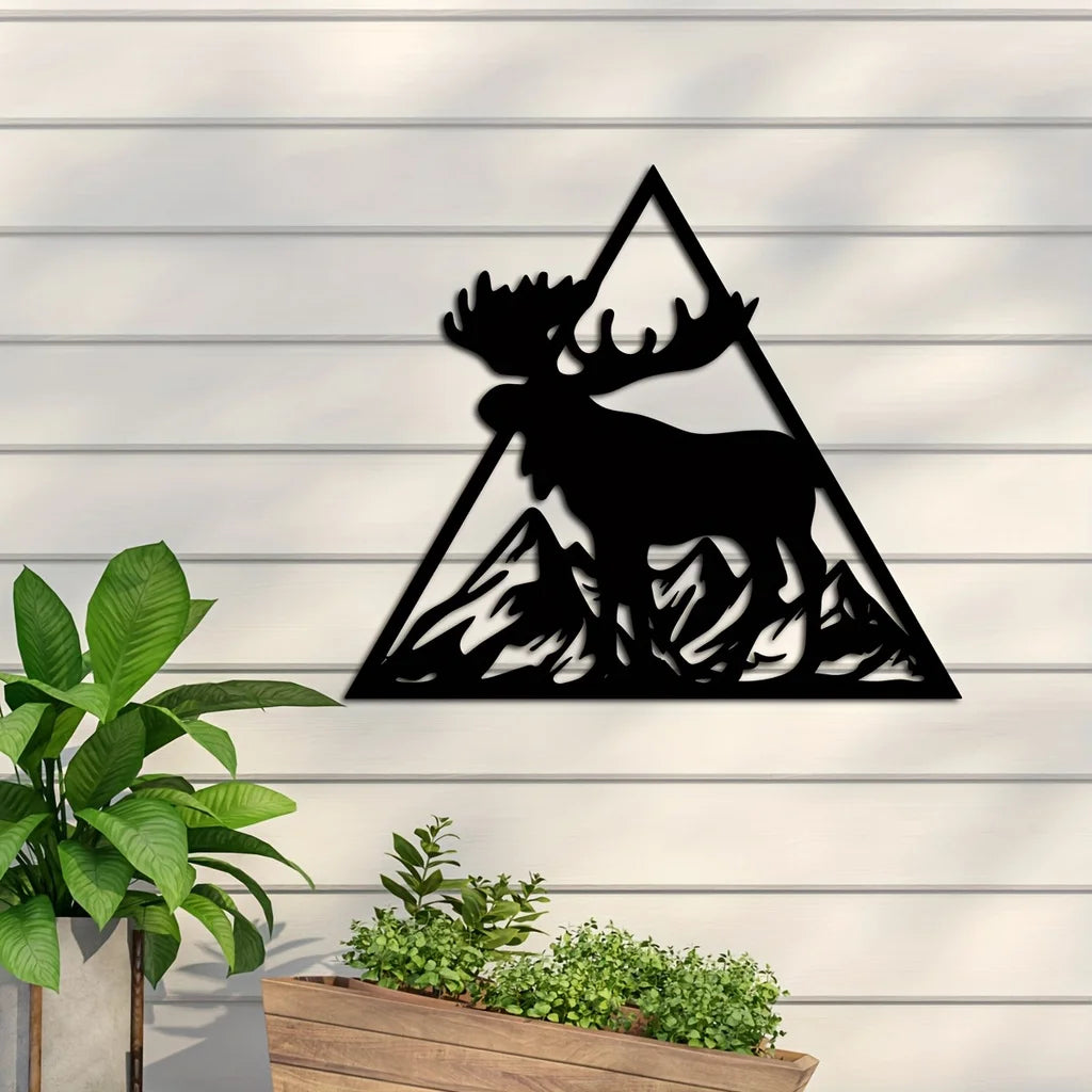 Metal Deer Art Wall Decor, Forest Deer Metal Wall Decor, Metal Forest Deer Sign Forest Deer Sign Wall decor metal wall hanging