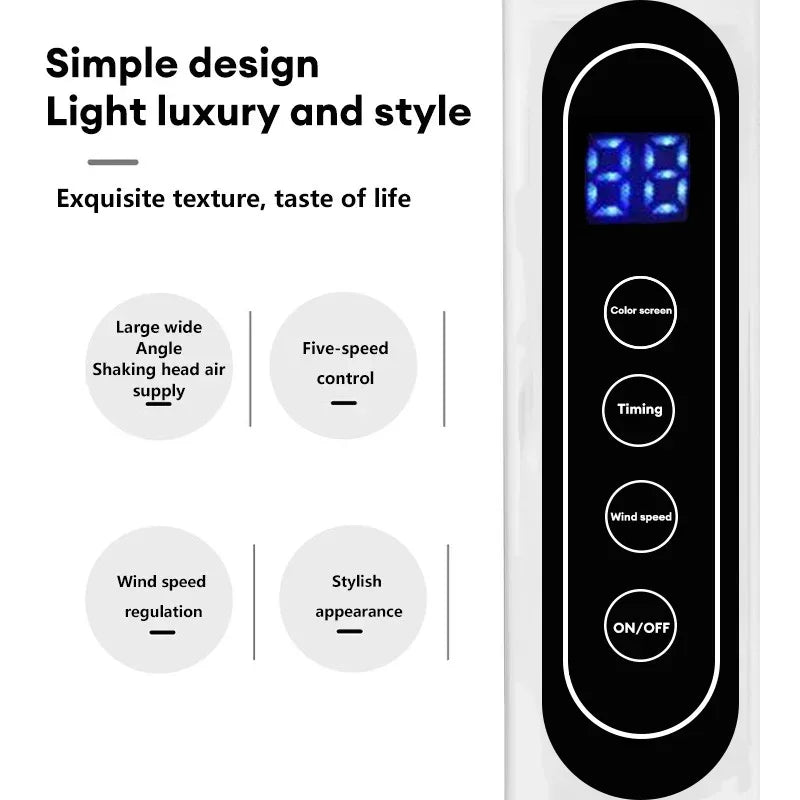 16-inch Household Powerful Vertical Stand Floor Fan with Remote Control, Oscillation, Timer – 220V Electric Home Appliance