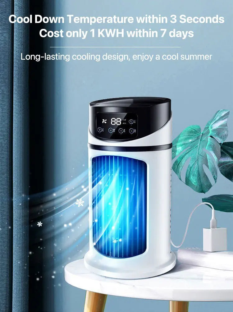 Home Dormitory Air Conditioner Fan Desktop Timer Electric Fan Portablehumidification Electric Fan Table Fan Air Cooler