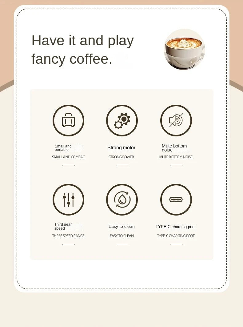 Wireless portable electric milk mixer, stainless steel mini milk frother, coffee mixer, egg beater, sauce mixer, kitchen tools