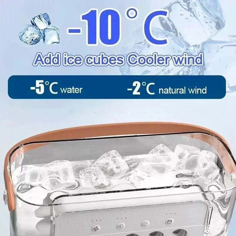 New Portable 3 In 1 Fan AIr Conditioner Household Small Air Cooler LED Night Lights Humidifier Air Adjustment Home Fans