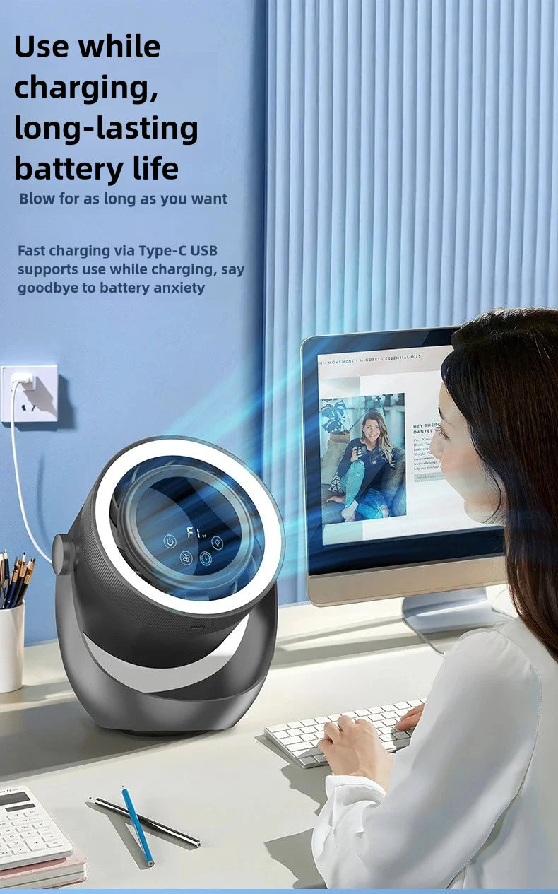 New Remote Control Smart Appliances 5000mAH touch screen remote control desktop high speed circulation fan style bladeless fan