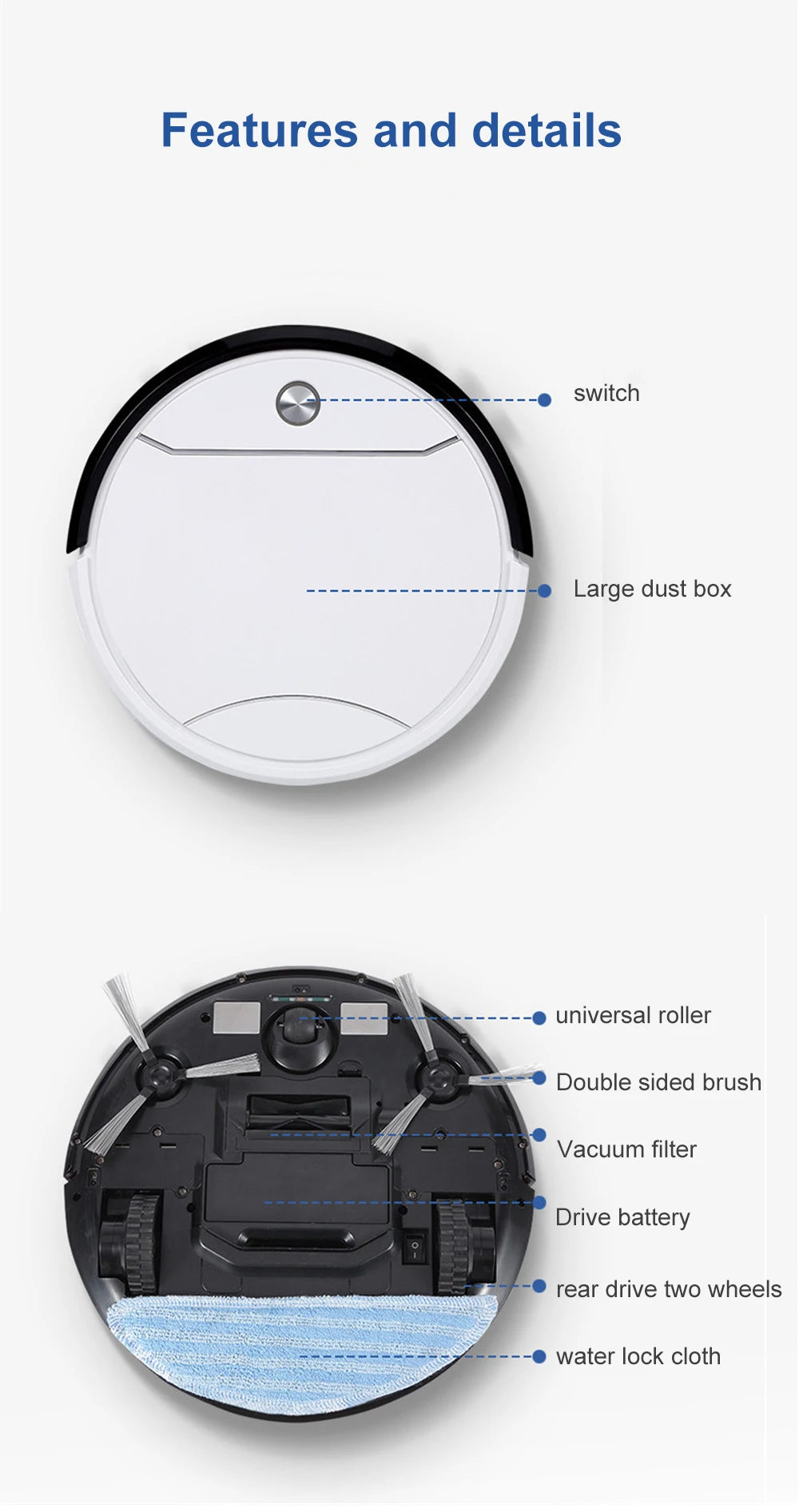 New Robot Vacuum Cleaner Automatic Charging Aspiration Drag Intelligent Home Appliance Sweeping Robot Planning Electric Sweeper