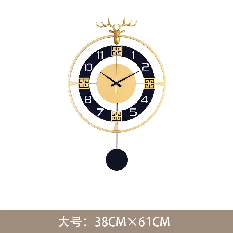 Modern Bedroom Wall Clocks Luxury Design Quiet Metal Wall Clocks Gold Black Reloj Pared Decorativo Furniture Living Room