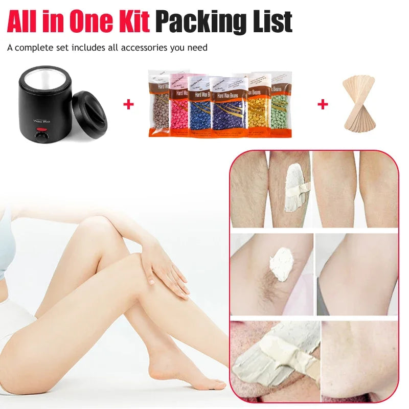200ML Wax Heater Machine For Hair Removal Wax-Melting Pot Body Hair Remove With Packaging Box Waxing Kit Hair Removal Machine