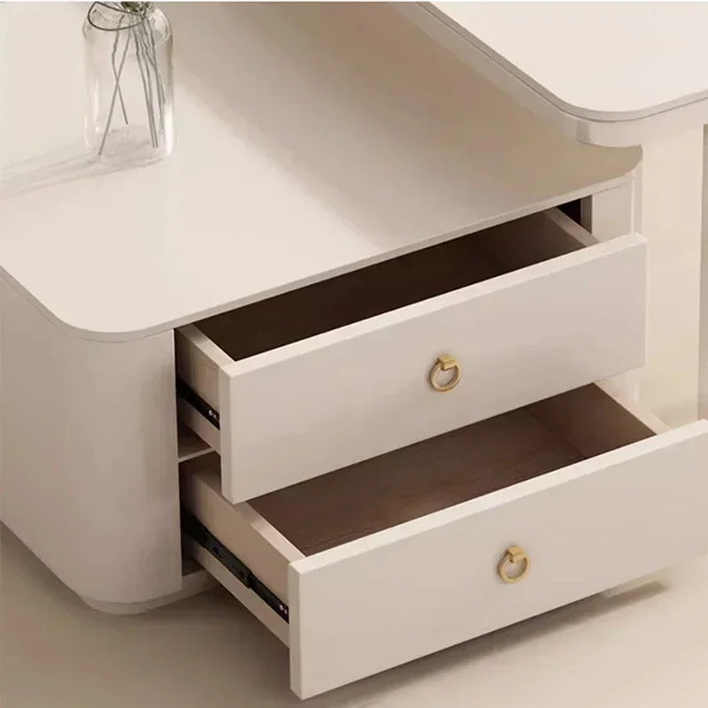 Simple Modern Coffee Table Luxury Storage Bedroom Low Coffee Table White Minimalist Meubles De Salon Living Room Furniture White