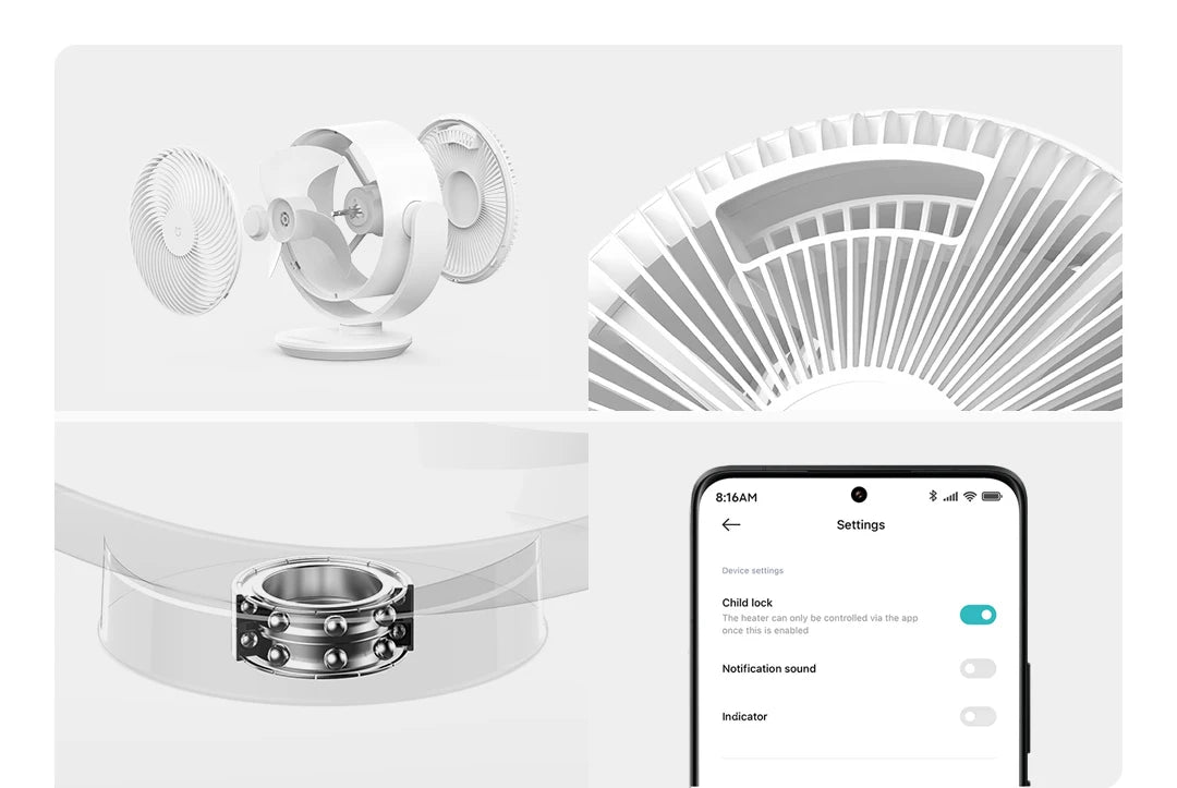 NEW Xiaomi Mijia DC Inverter Desktop Circulation Fan Smart Three-Dimensional Lightweight Desktop Electric Fan Mi home App