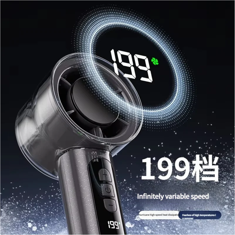 MEET SUN 199 Speed High-speed Handheld Electric Fan with USB Mini Portable Charging Small Fan Desktop Small Electric Fan