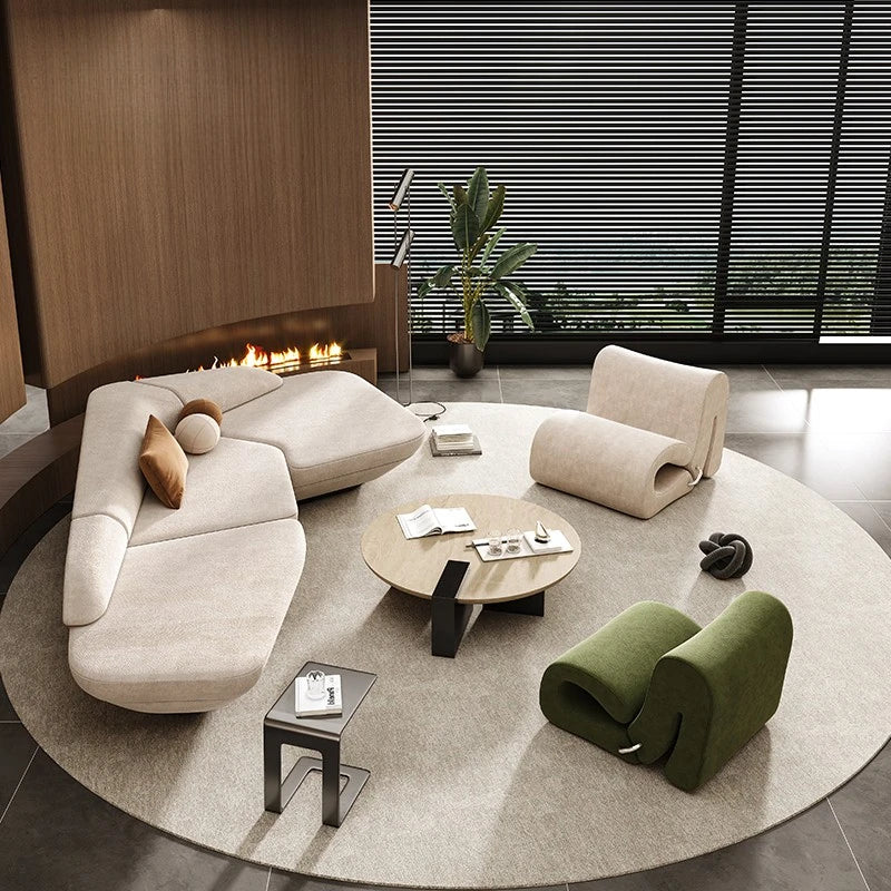 Aesthetics Curved Luxury Sofa Leisure Reception Corner Cute Sofa Office Negotiation Designer Art Muebles Entrance Hall Furniture