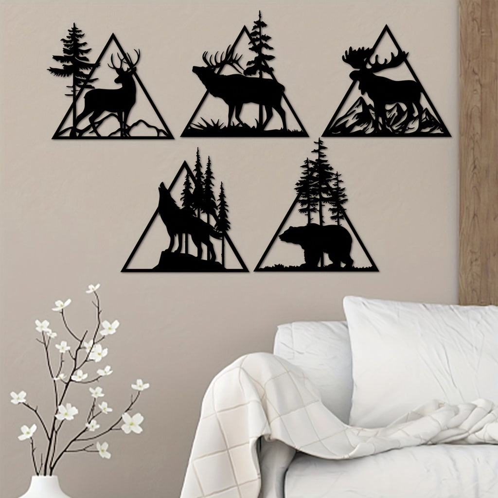 Metal Deer Art Wall Decor, Forest Deer Metal Wall Decor, Metal Forest Deer Sign Forest Deer Sign Wall decor metal wall hanging