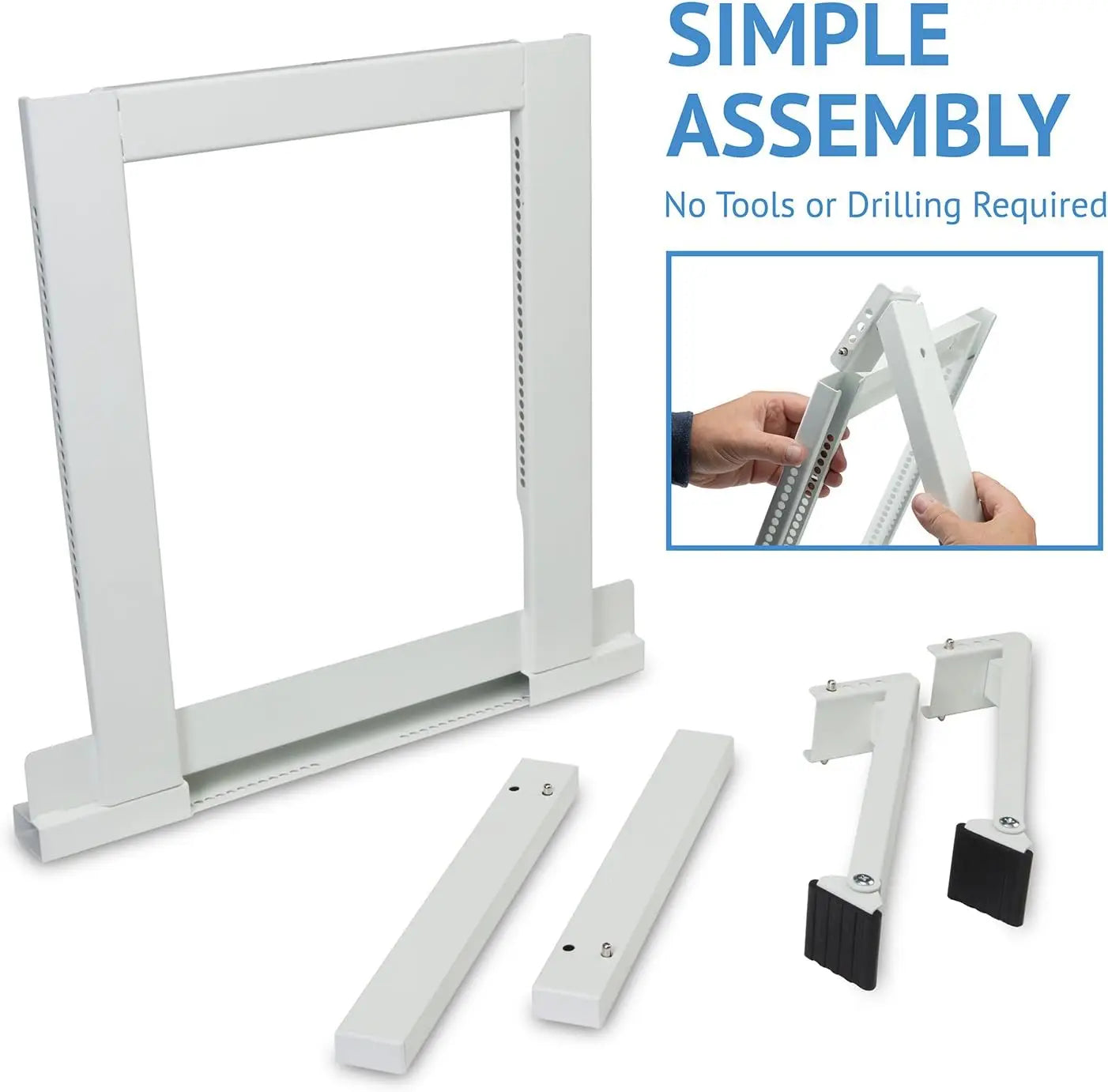 Air Conditioner Bracket - No Tools or Drilling Required - Heavy Duty Steel Holds 200 Pounds - Fits 19.25Hx17.25L Window