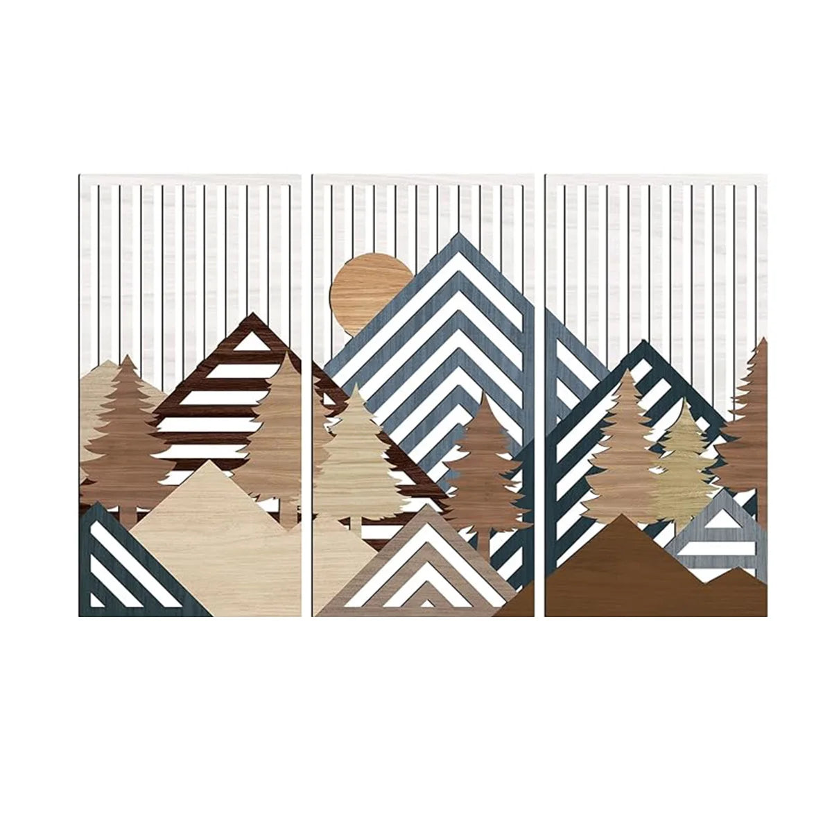 3pcs Wooden Wall Decor Set hollow wooden decoration, hanging wooden signs wall art decoration crafts