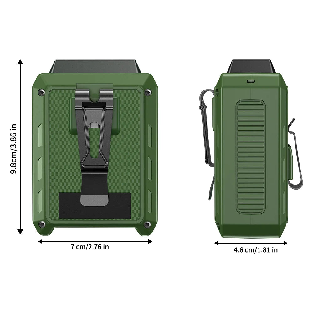4000mAh Portable Waist Fan Rechargeable 5 Level Strong Wind Hanging Neck Fan 16000 RPM Cool Conditioner for Outdoor Work Sports